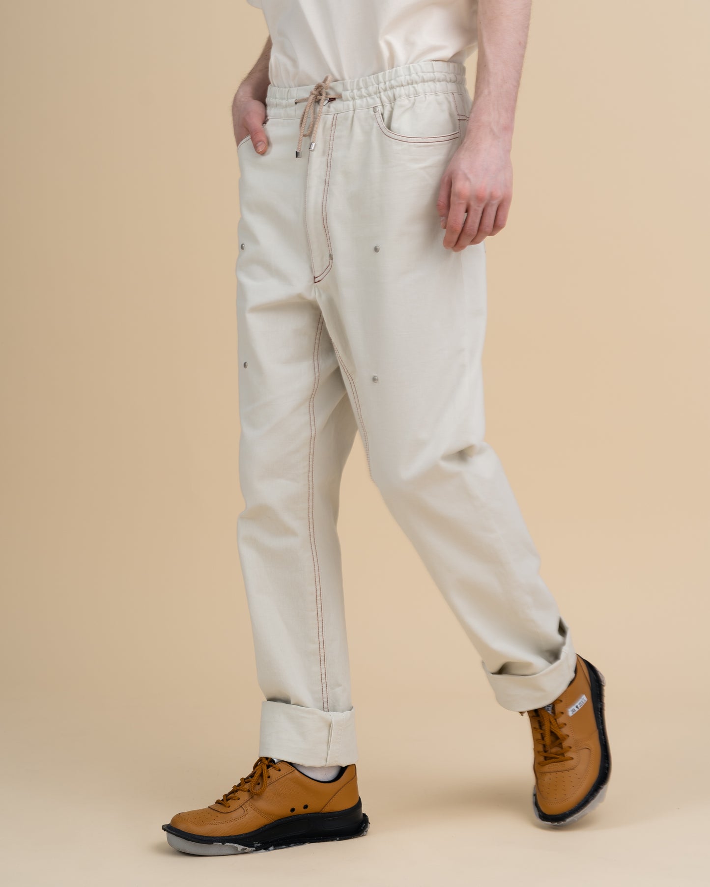 EXPO OFF WHITE WORKWEAR TROUSERS - PREORDER