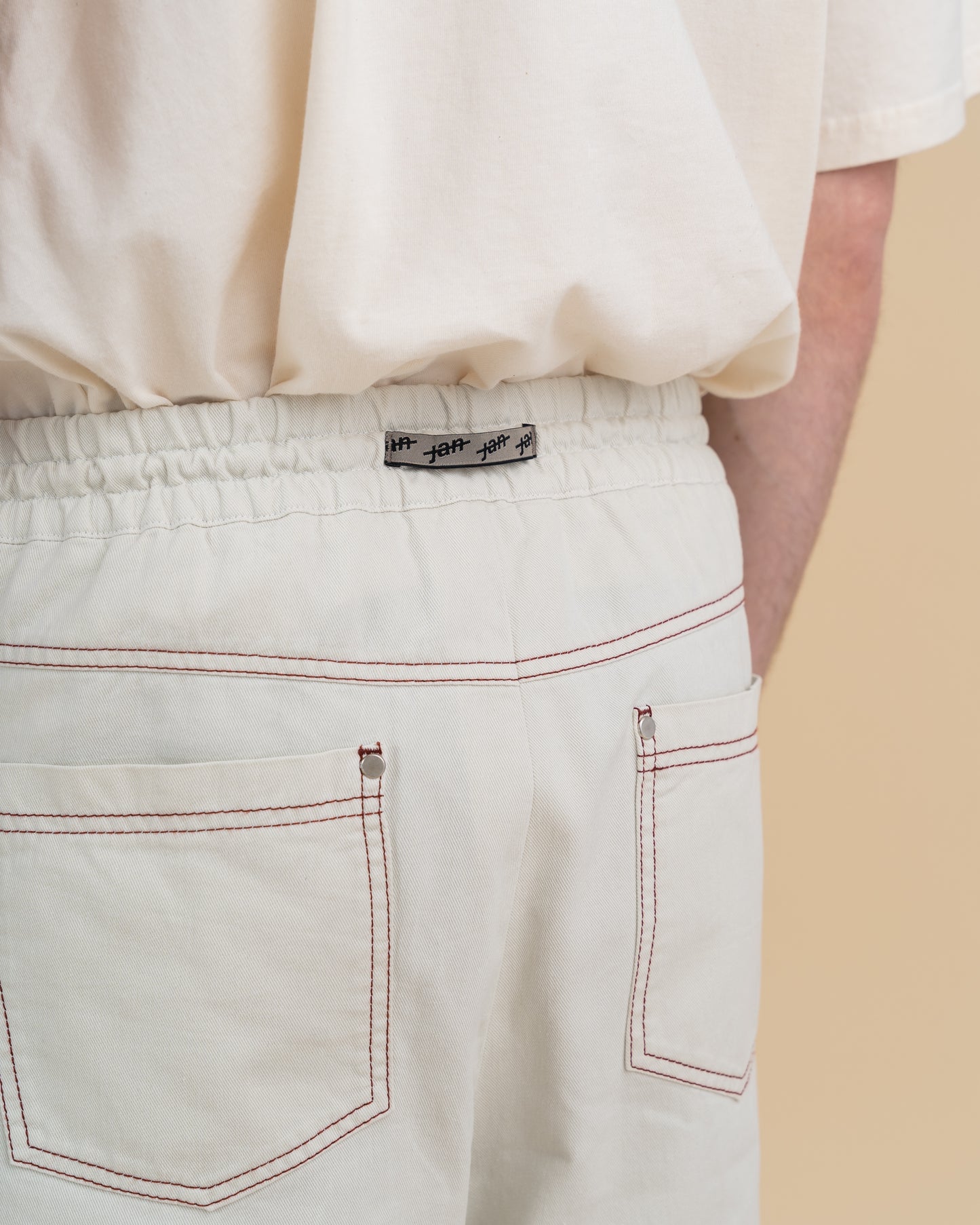 EXPO OFF WHITE WORKWEAR TROUSERS - PREORDER