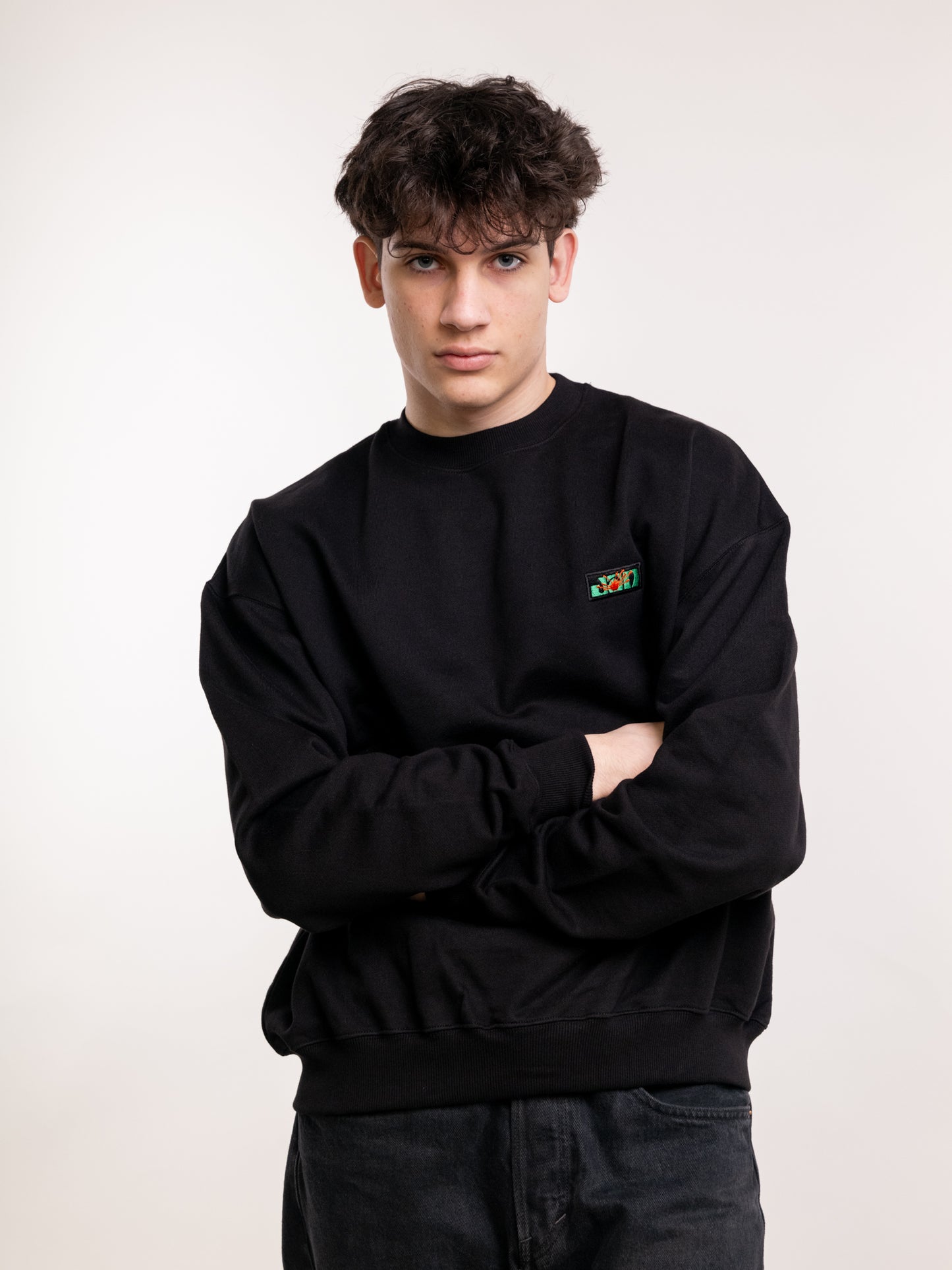 JAN SOCIETE BLACK PATCH CREWNECK