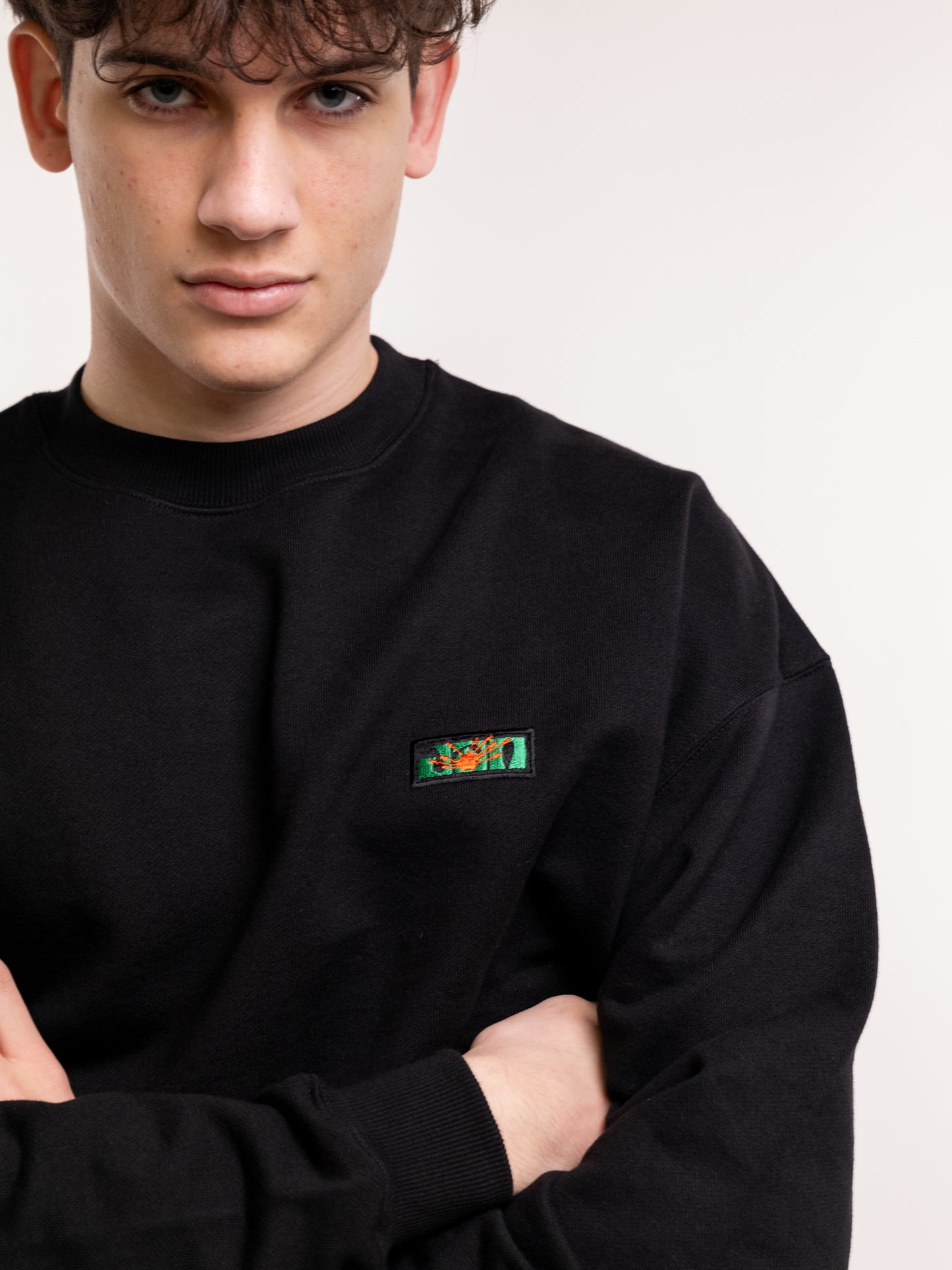 JAN SOCIETE BLACK PATCH CREWNECK
