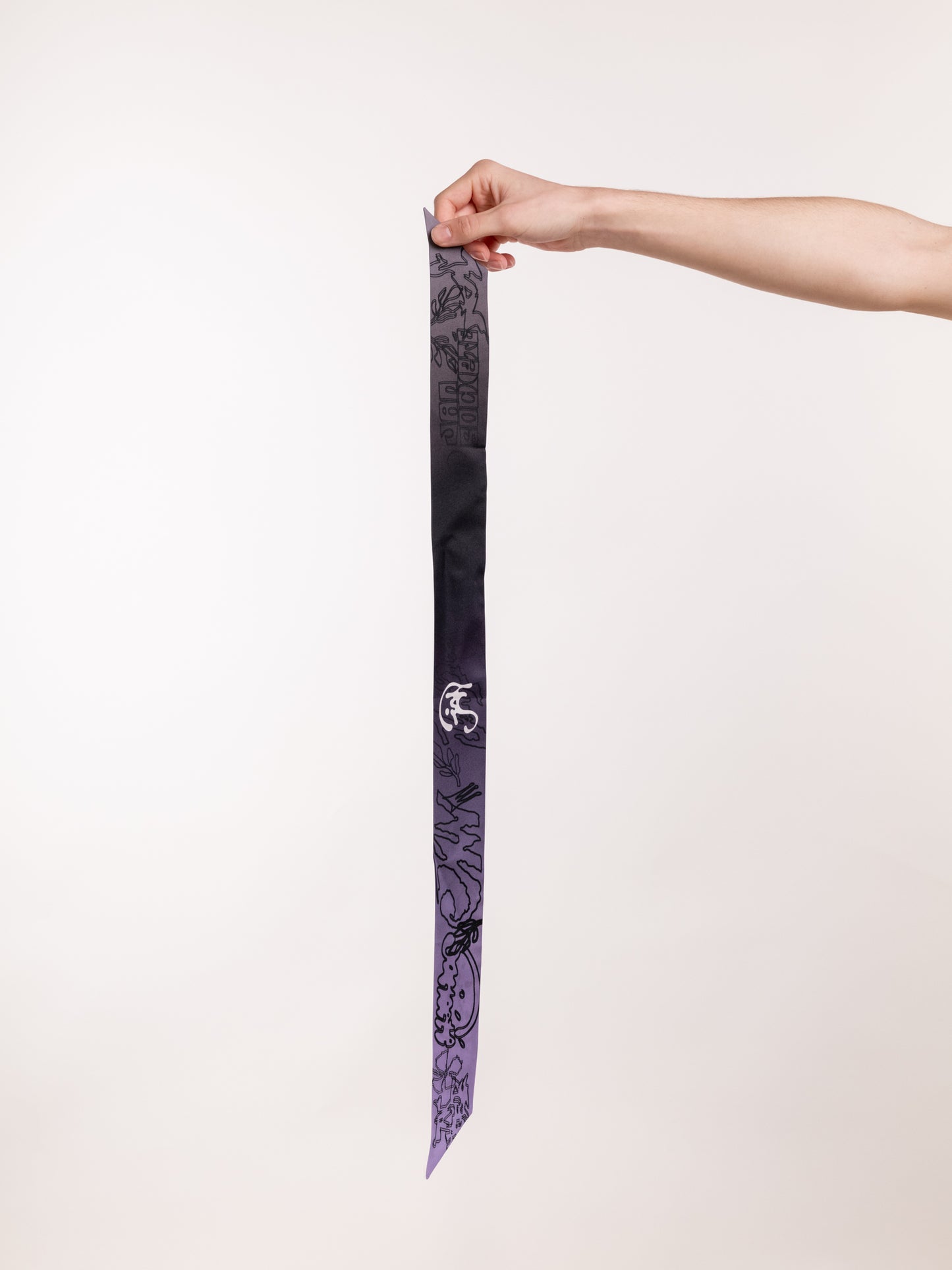 JAN SHOW 12 LONG SILK SCARF DARK