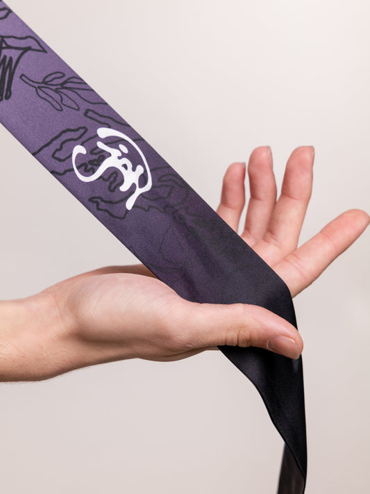 JAN SHOW 12 LONG SILK SCARF DARK