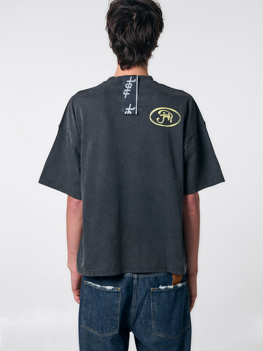 CORE BOXY TEE WASHED BLACK