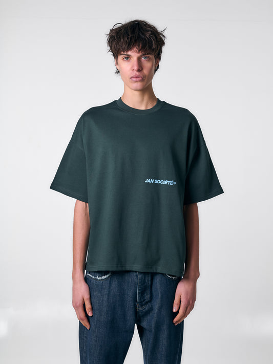 HOLLY BOXY TEE DARK GREEN