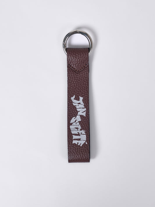 LEATHER KEYCHAIN BROWN