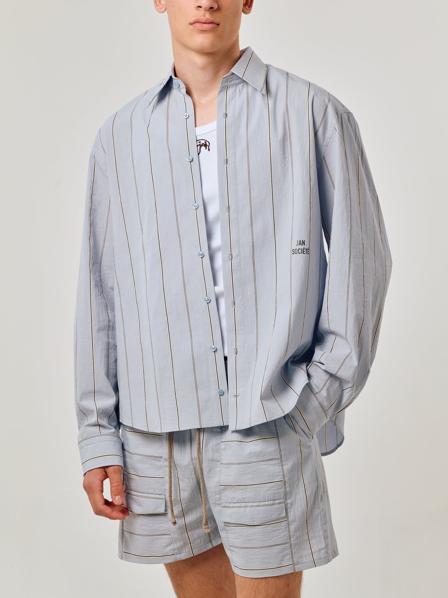 CLOUD BLUE STRIPED SHORTS
