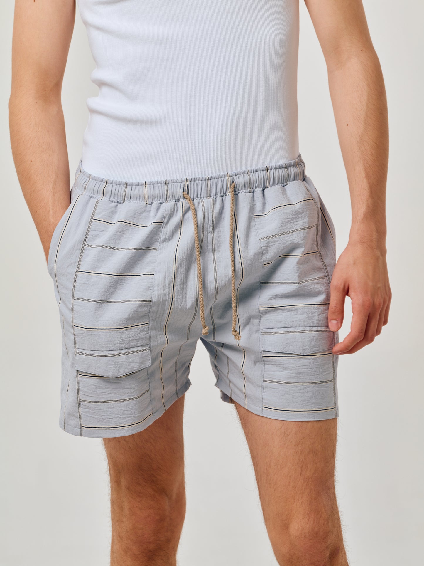 CLOUD BLUE STRIPED SHORTS