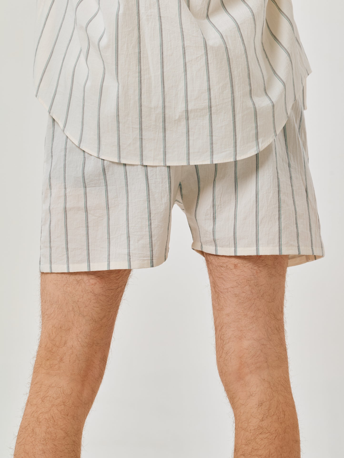 DUSTY WHITE STRIPED SHORTS