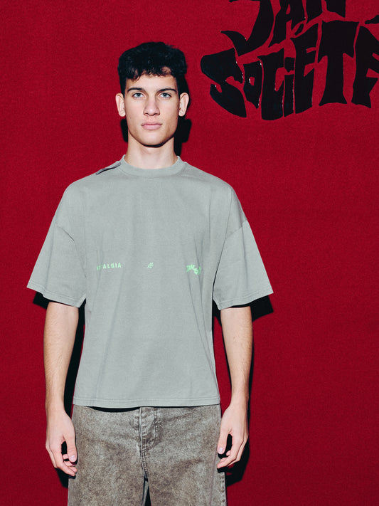 NOSTALGIA BOXY TEE WASHED KHAKI