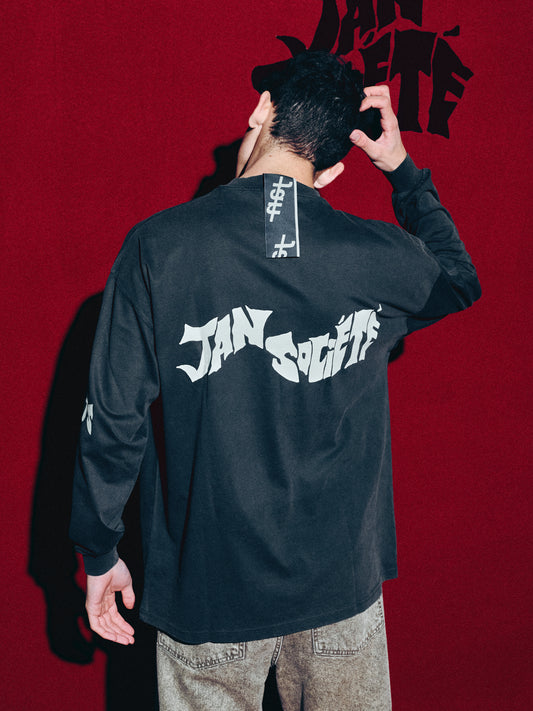 LONGSLEEVE TEE WASHED BLACK