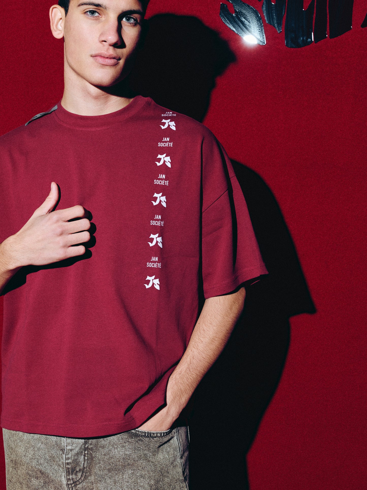 BOXY TEE BURGUNDY