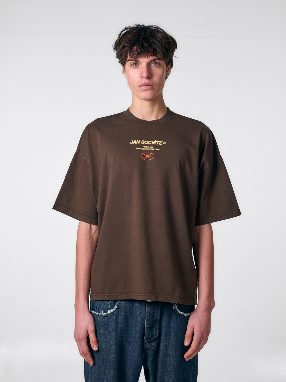 CORE BOXY TEE BROWN