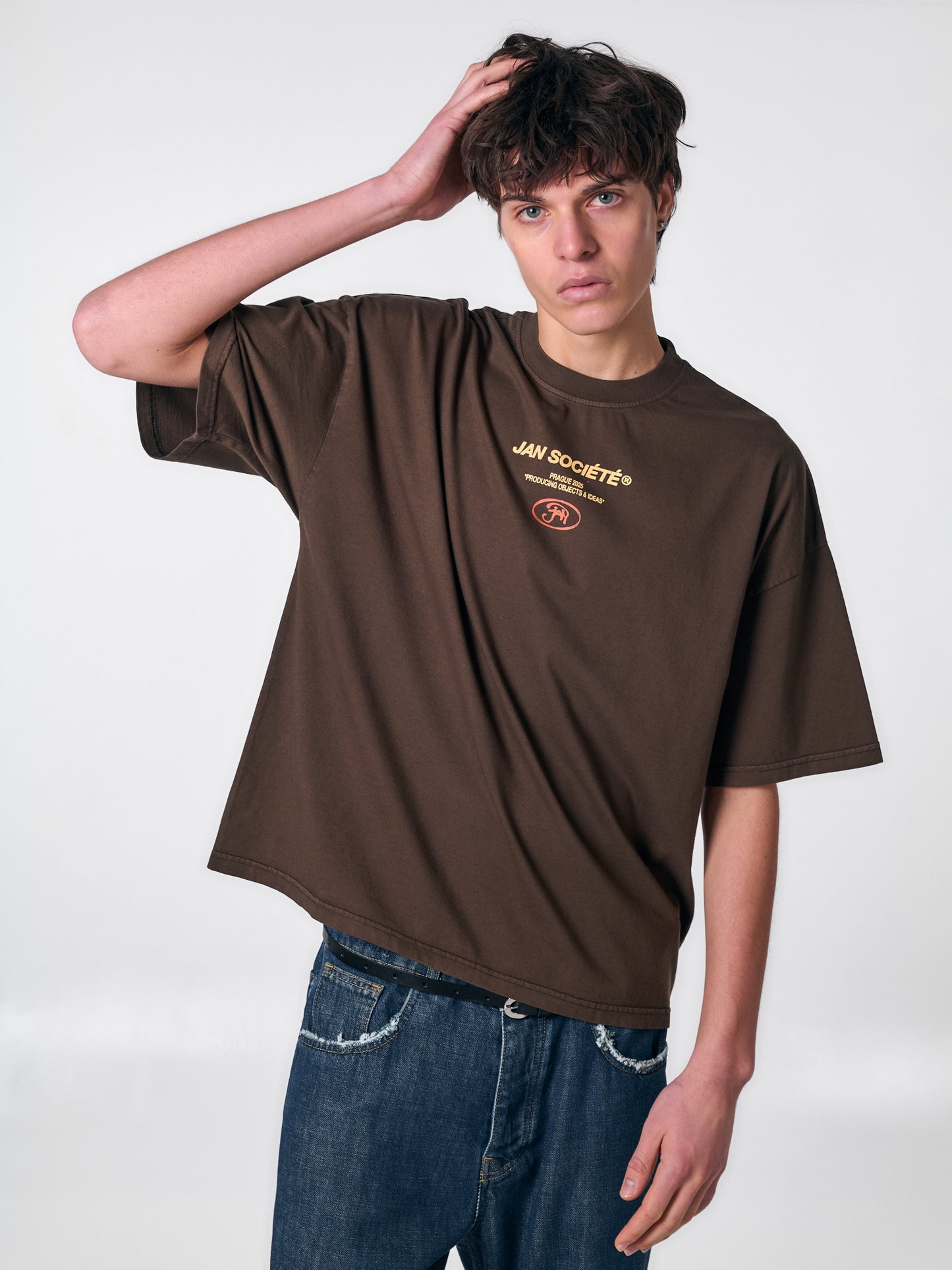CORE BOXY TEE BROWN