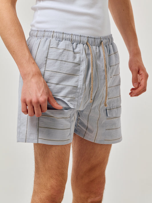 CLOUD BLUE STRIPED SHORTS
