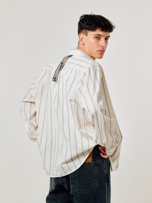 DUSTY WHITE STRIPED SHIRT