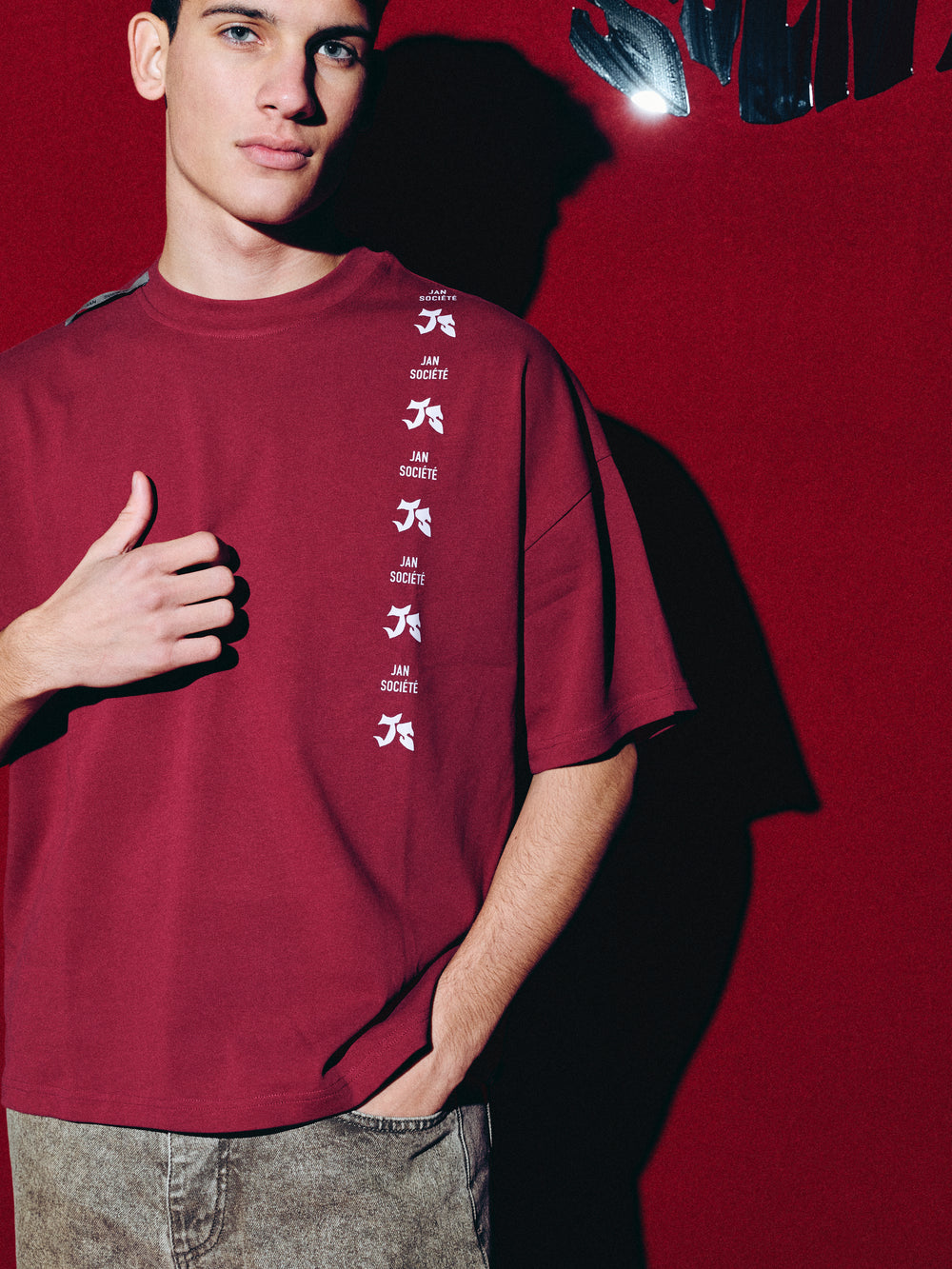 BOXY TEE BURGUNDY
