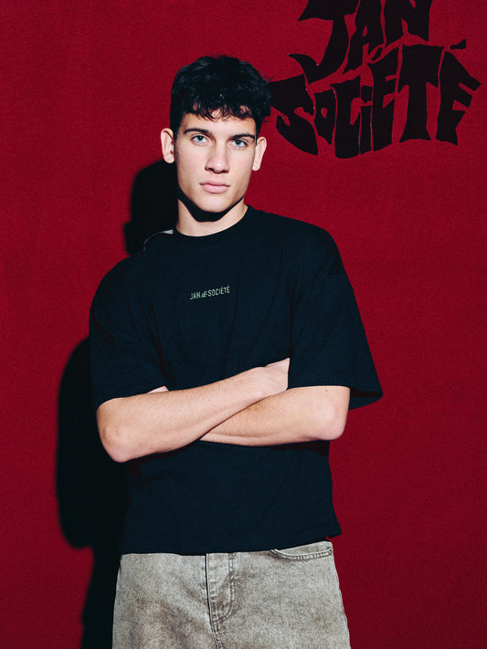 LOGO BOXY TEE BLACK