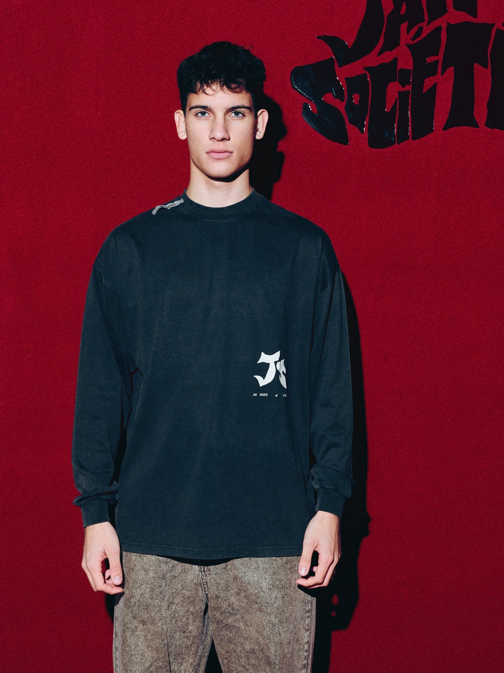 LONGSLEEVE TEE WASHED BLACK
