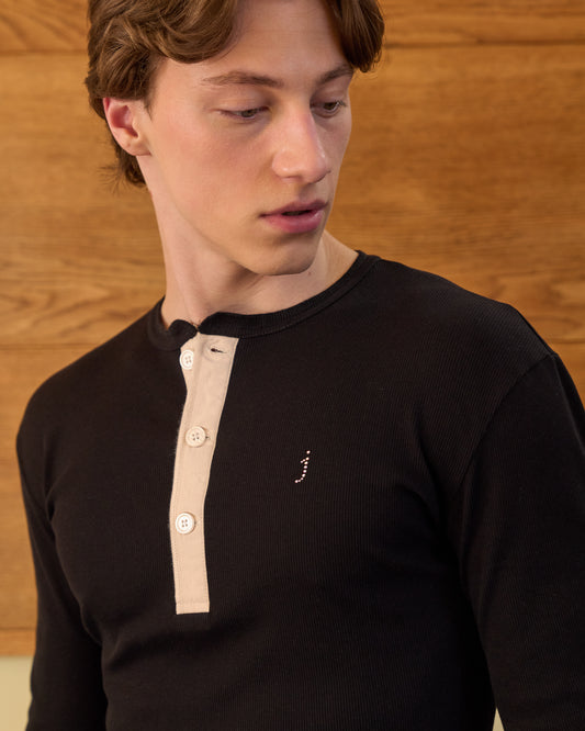 'J' HENLEY TEE