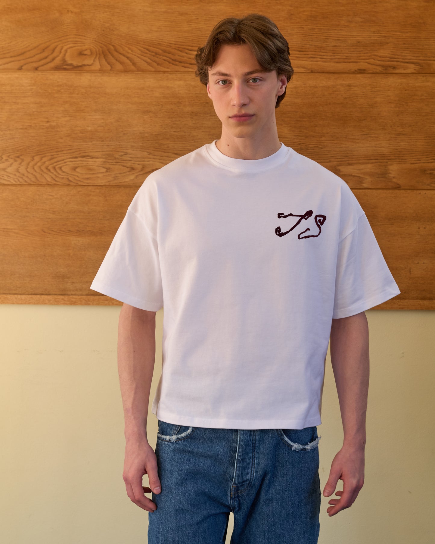 13' SHOW TEE WHITE / BURGUNDY