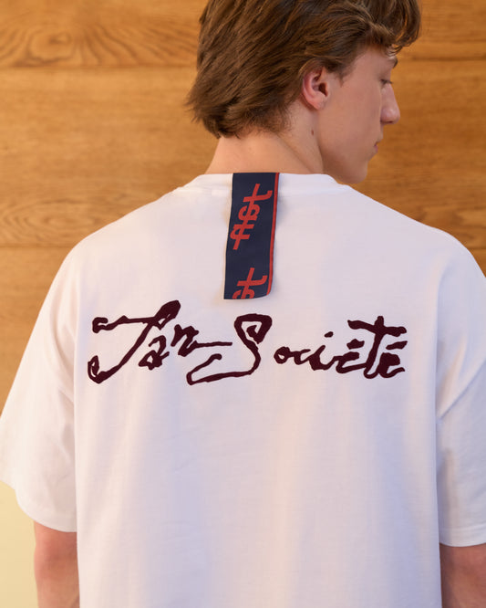 13' SHOW TEE WHITE / BURGUNDY