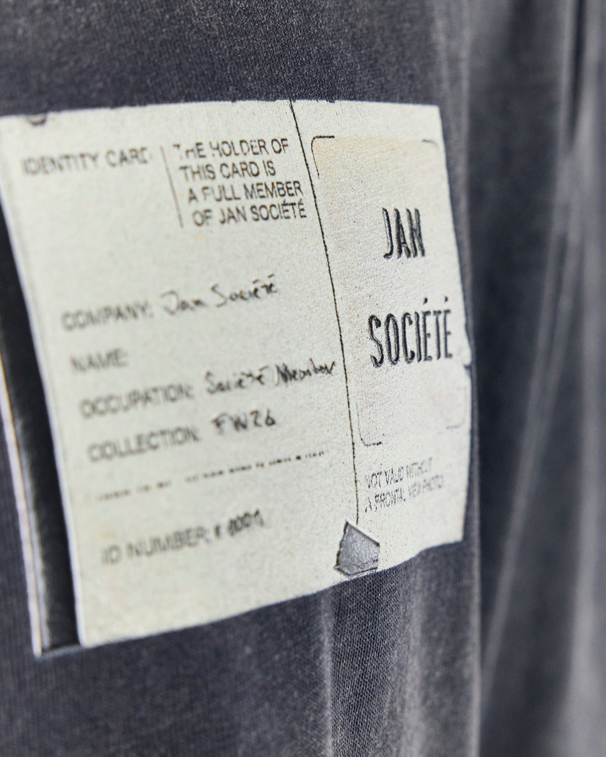 JAN CORP TEE WASHED BLACK