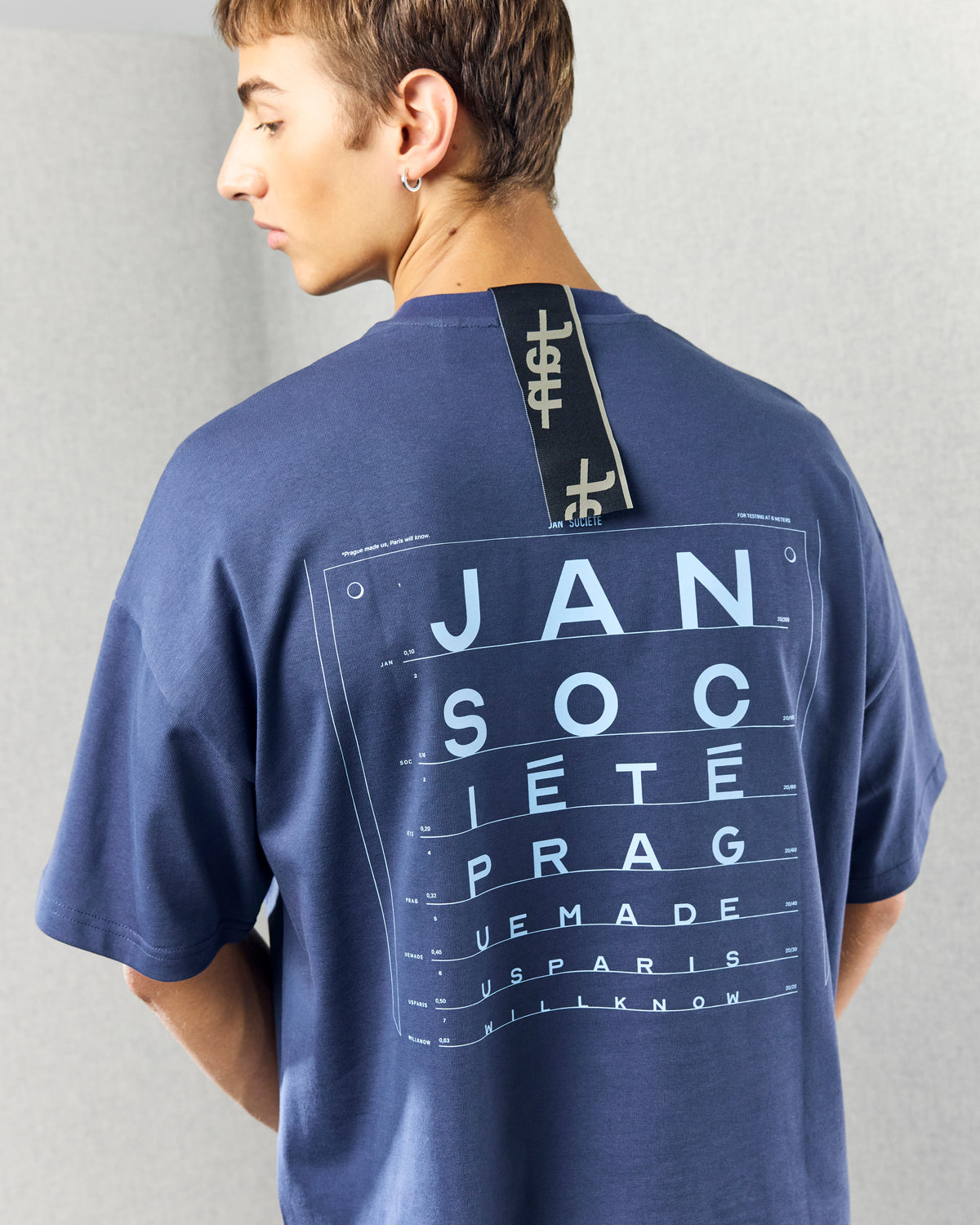 OPTOTYPE TEE BLUE