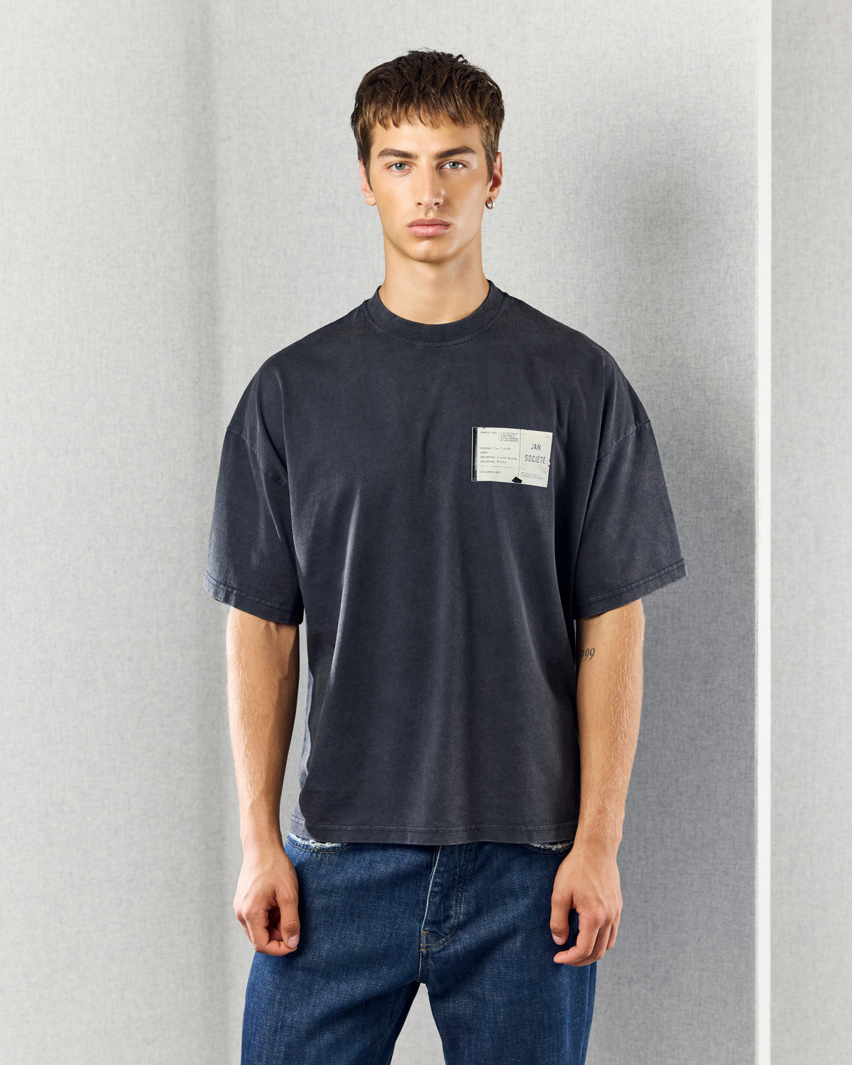 JAN CORP TEE WASHED BLACK