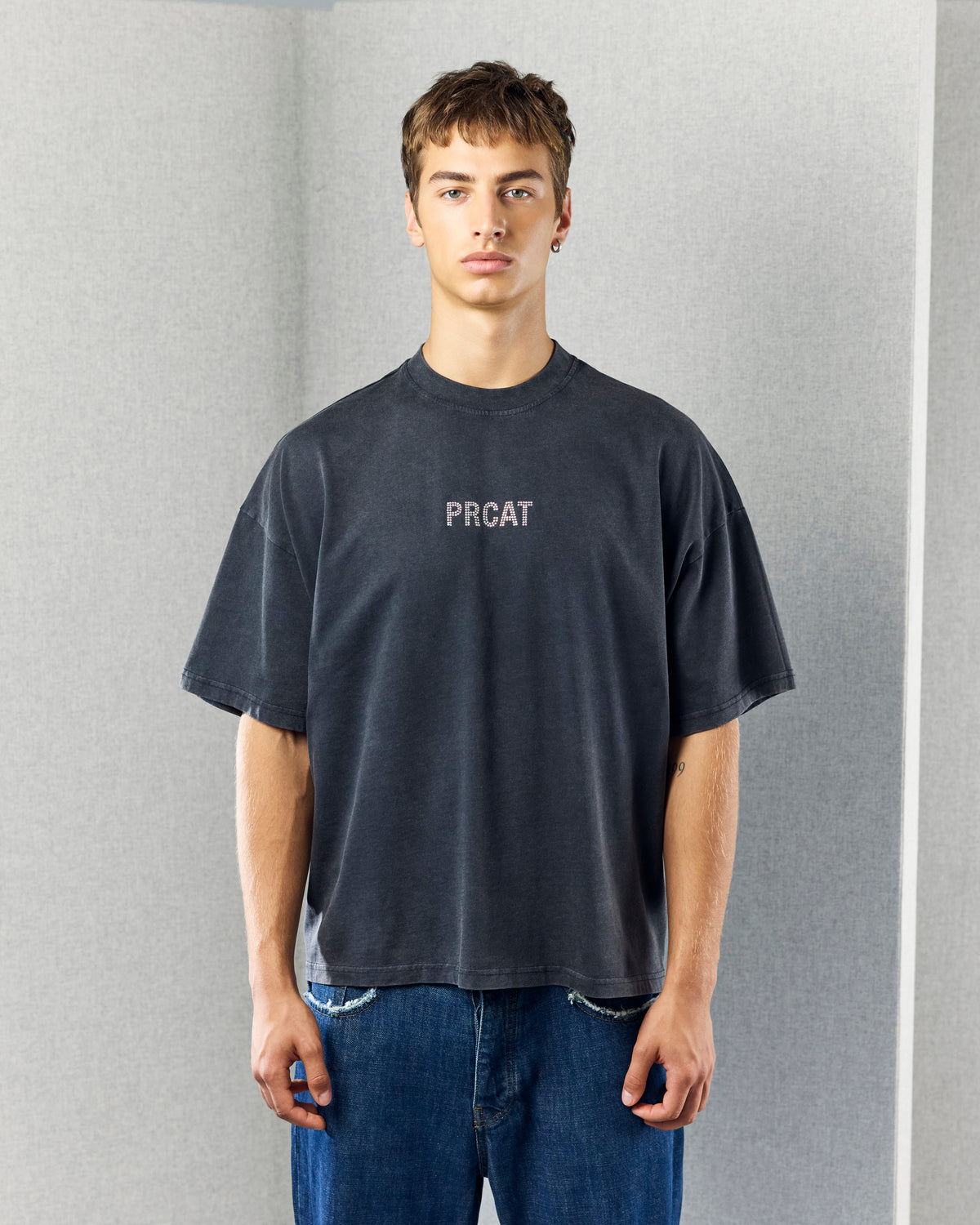 JAN "PRCAT" TEE WASHED BLACK