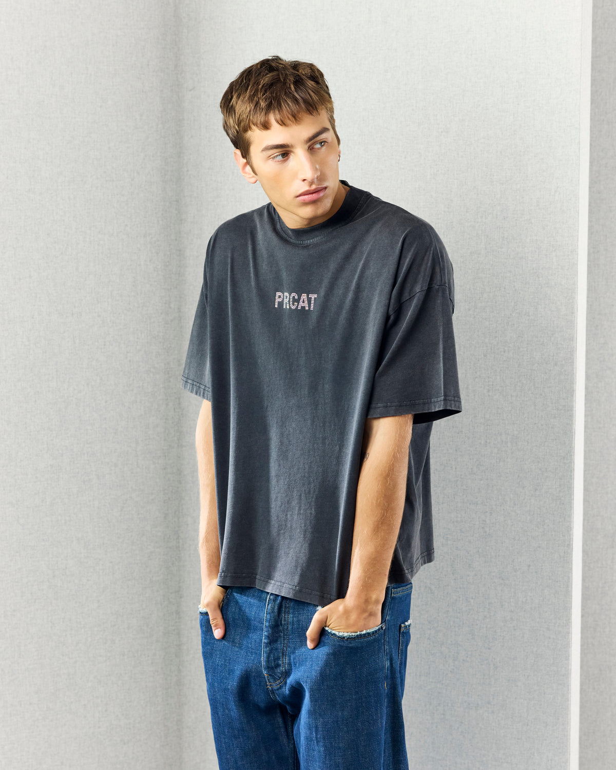 JAN "PRCAT" TEE WASHED BLACK