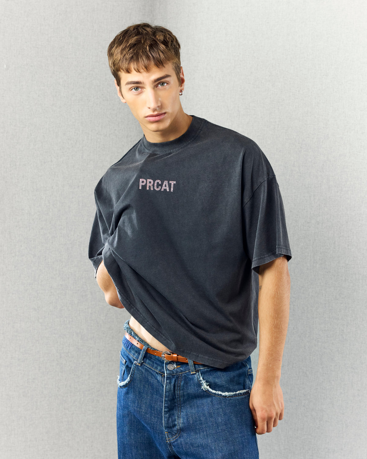 JAN "PRCAT" TEE WASHED BLACK